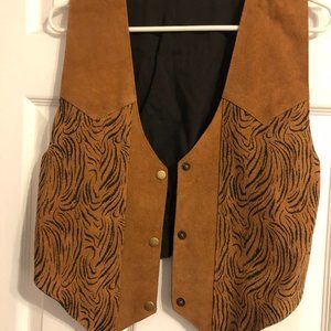 Suede ladies' vest Small, black lining, excellent cond. $15